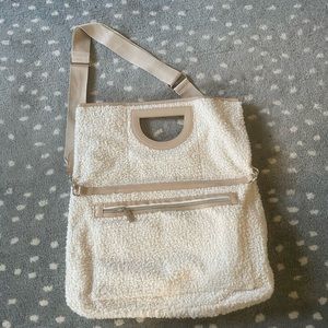 Beis fold over cream bag